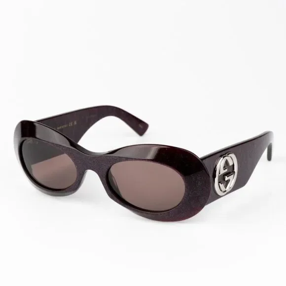 SALE! NEW Gucci GG1696S 003 Violet Women Oval Sunglasses GG 1696S - Picture 4 of 10